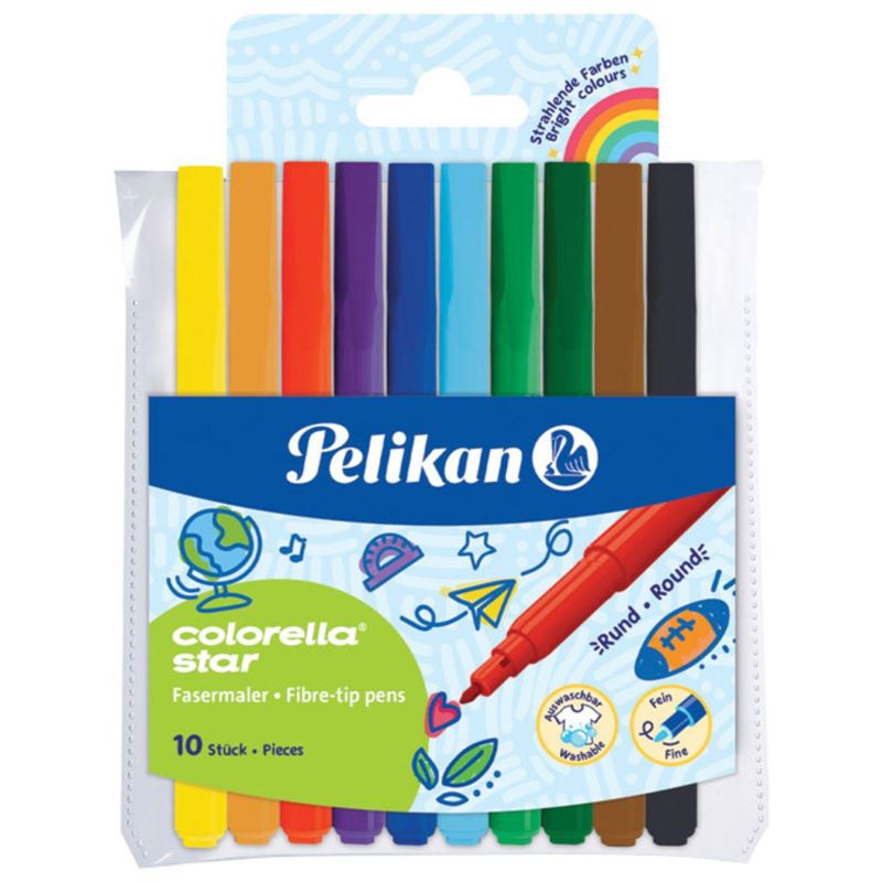 Flomasteri školski Colorella Pelikan - 10 boja