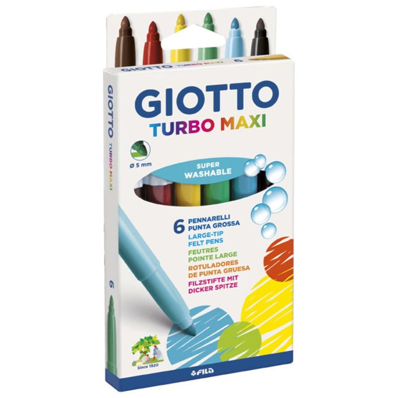 Flomasteri školski Giotto Maxi Filla - 6 boja