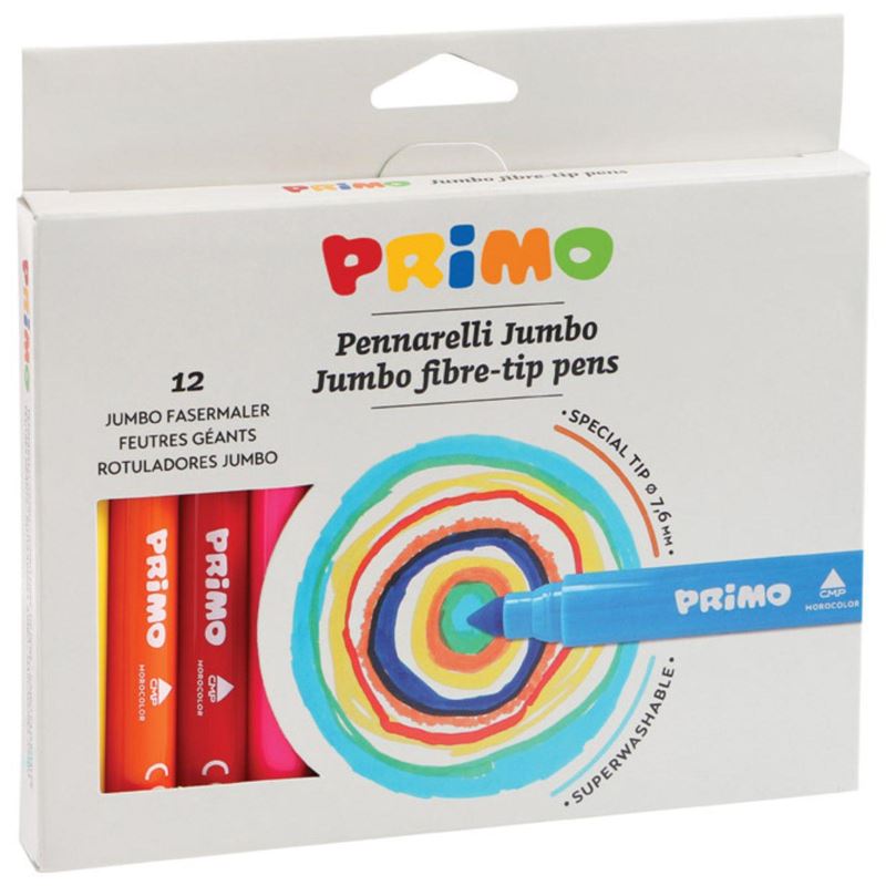 Flomasteri školski Primo Jumbo - 12 boja