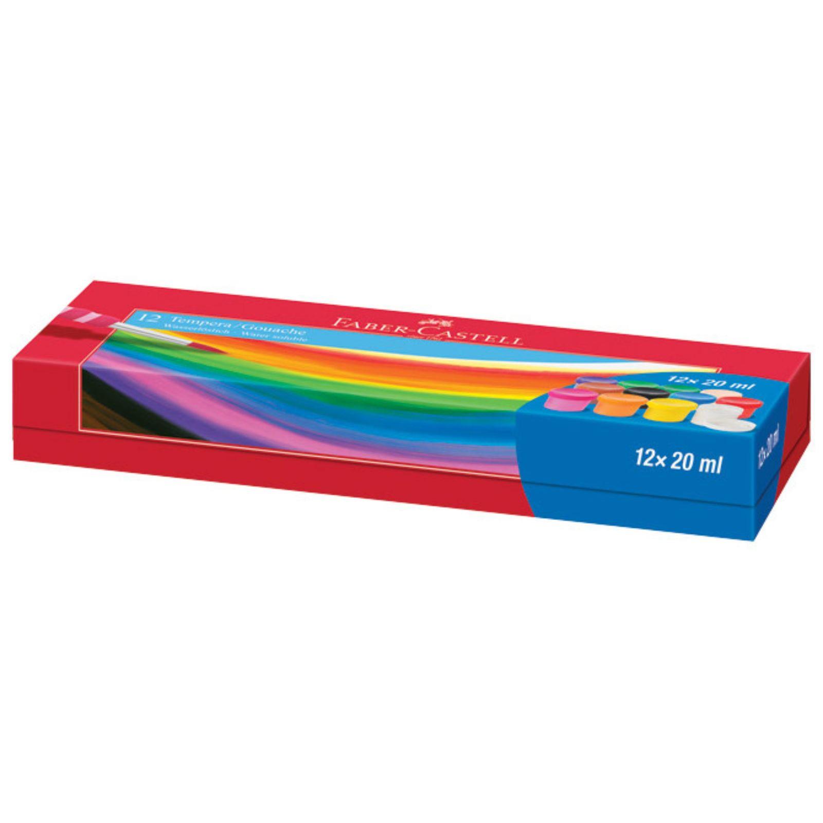 Boja tempera Faber-Castell u caši - 12 boja