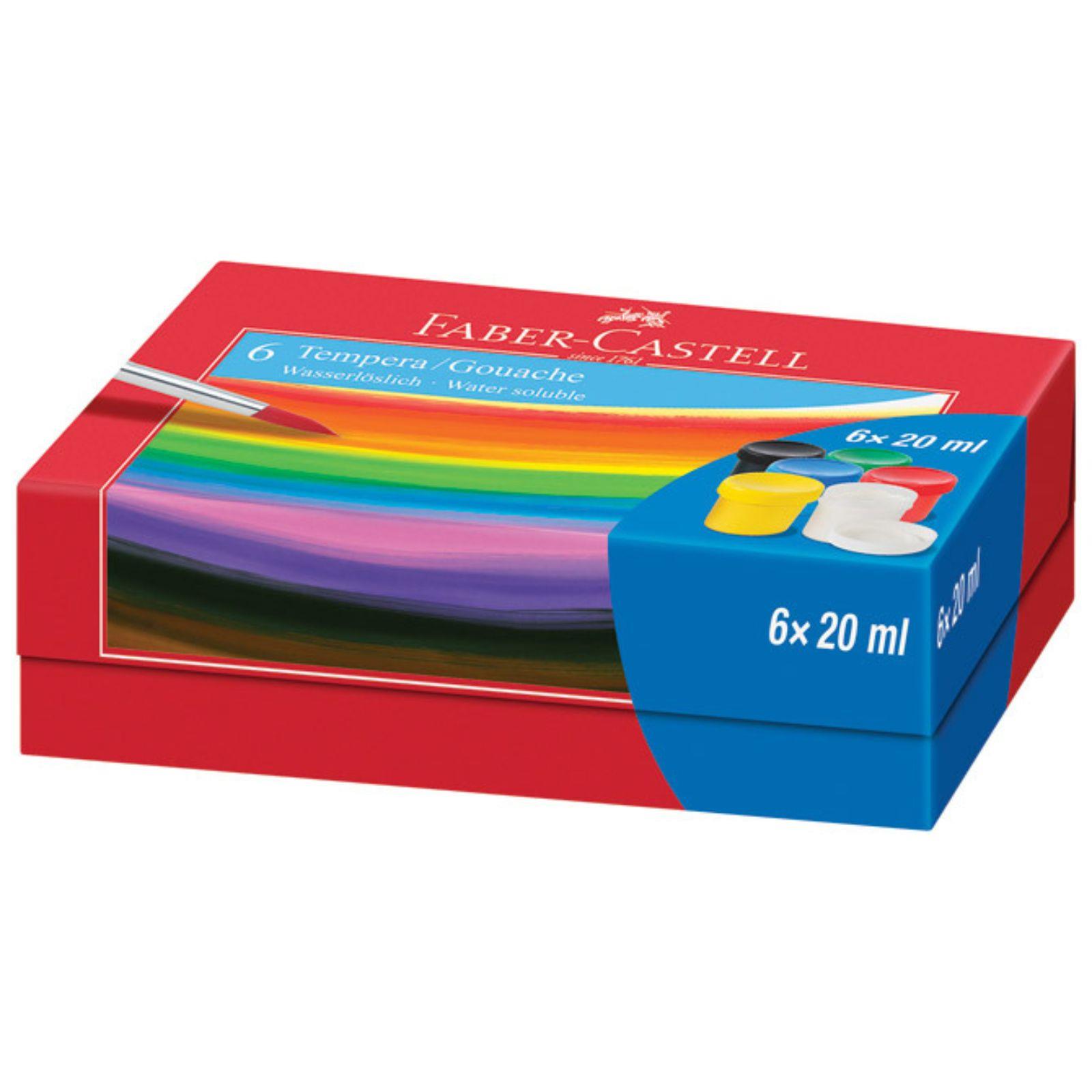 Boja tempera Faber-Castell u caši - 6 boja