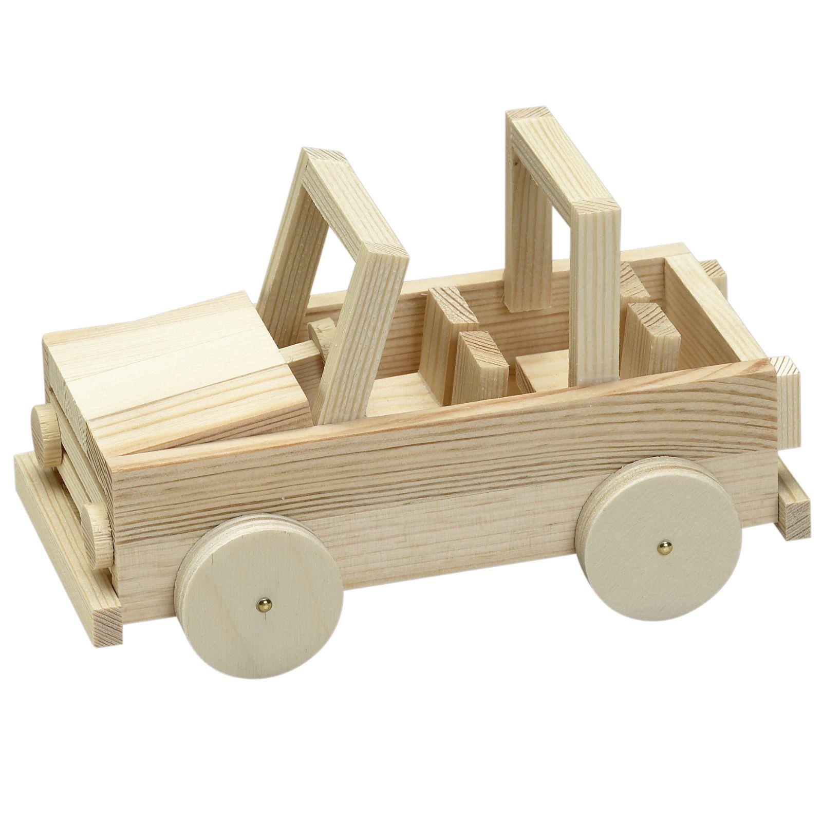 Drveni konstrukcijski set u prakticnoj kutiji