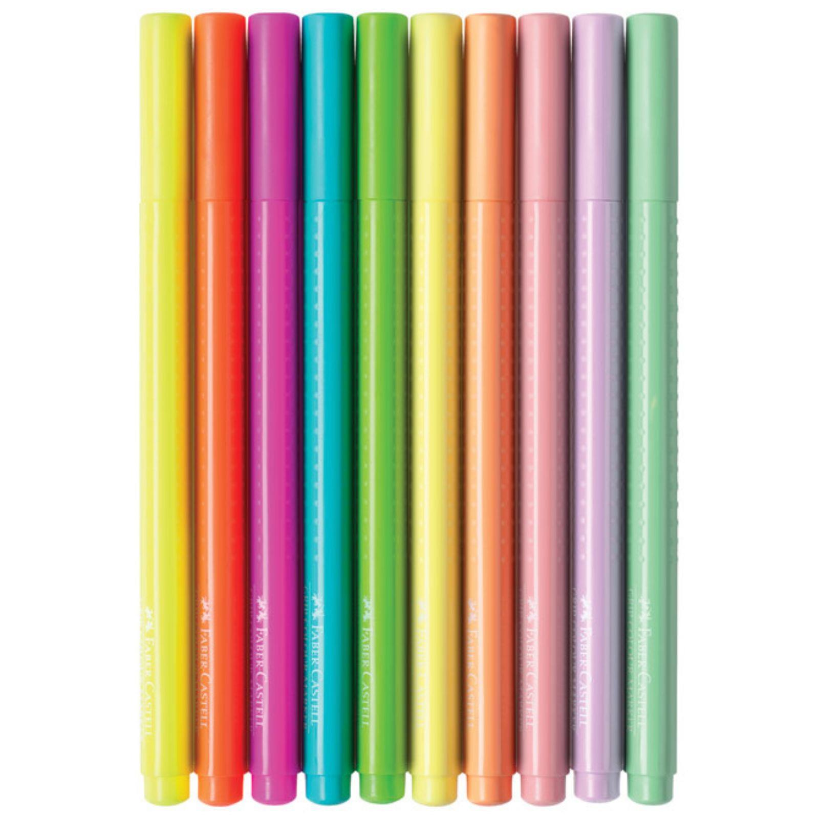 Flomasteri školski Faber-Castell - 10 boja neon+pastel