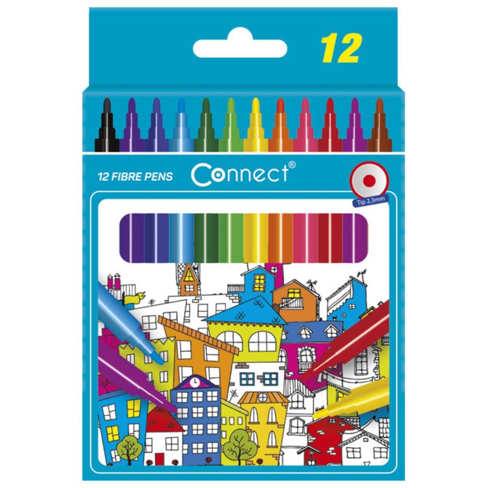 Flomasteri školski Connect - 12 boja