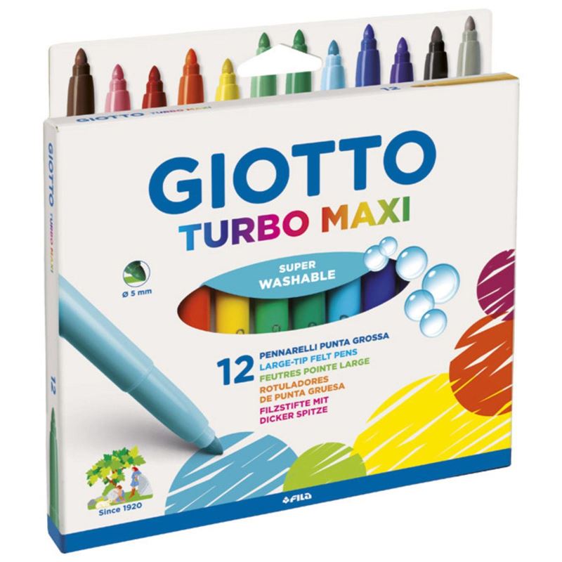 Flomasteri školski Giotto Maxi - 12 boja