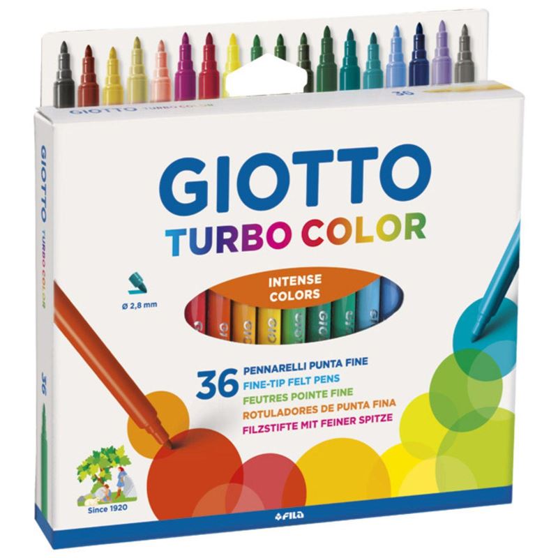 Flomasteri školski Giotto Turbo - 36 boja