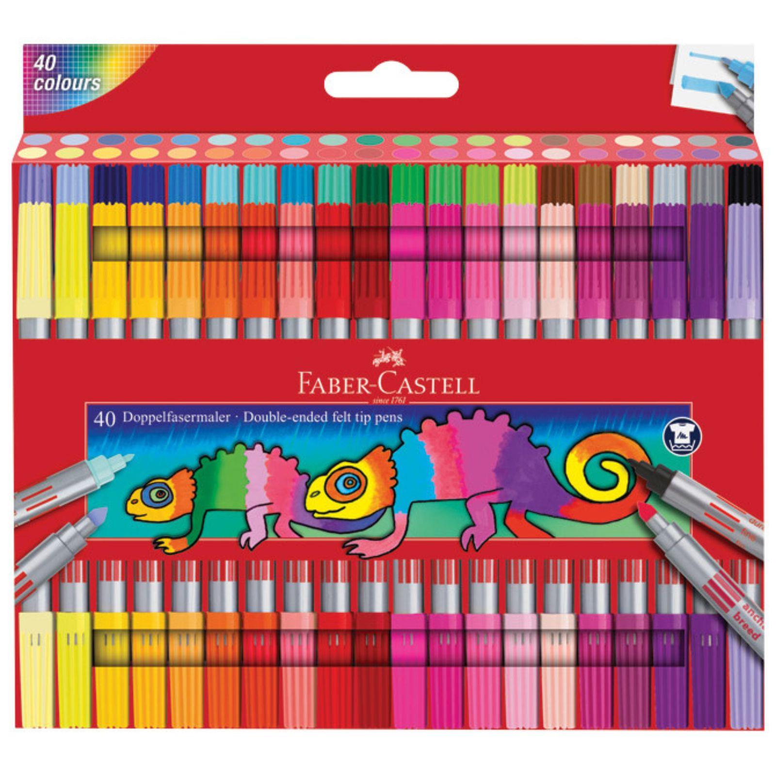 Flomasteri školski obostrani Faber Castell - 40 boja
