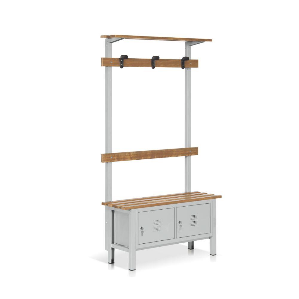 Garderobna klupa s ormaricima i vješalicom