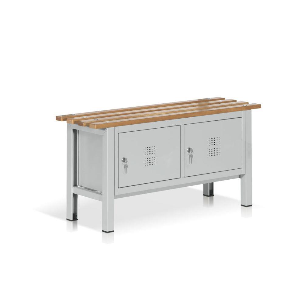 Garderobna klupa s dva ormarica