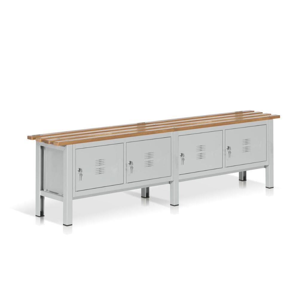 Garderobna klupa s cetiri ormarica