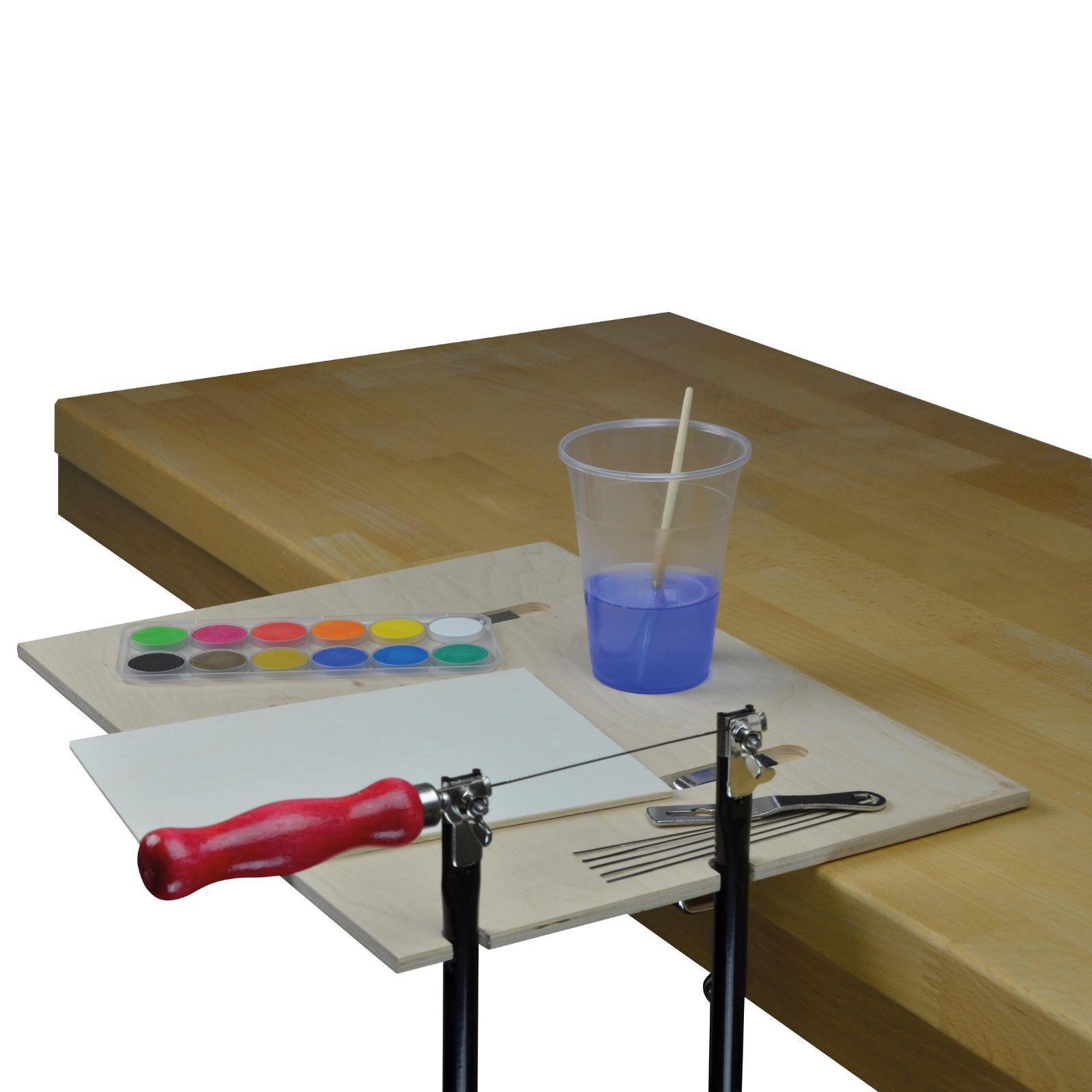 Komplet za rezbarenje sa stolom za rezanje - u drvenoj kutiji