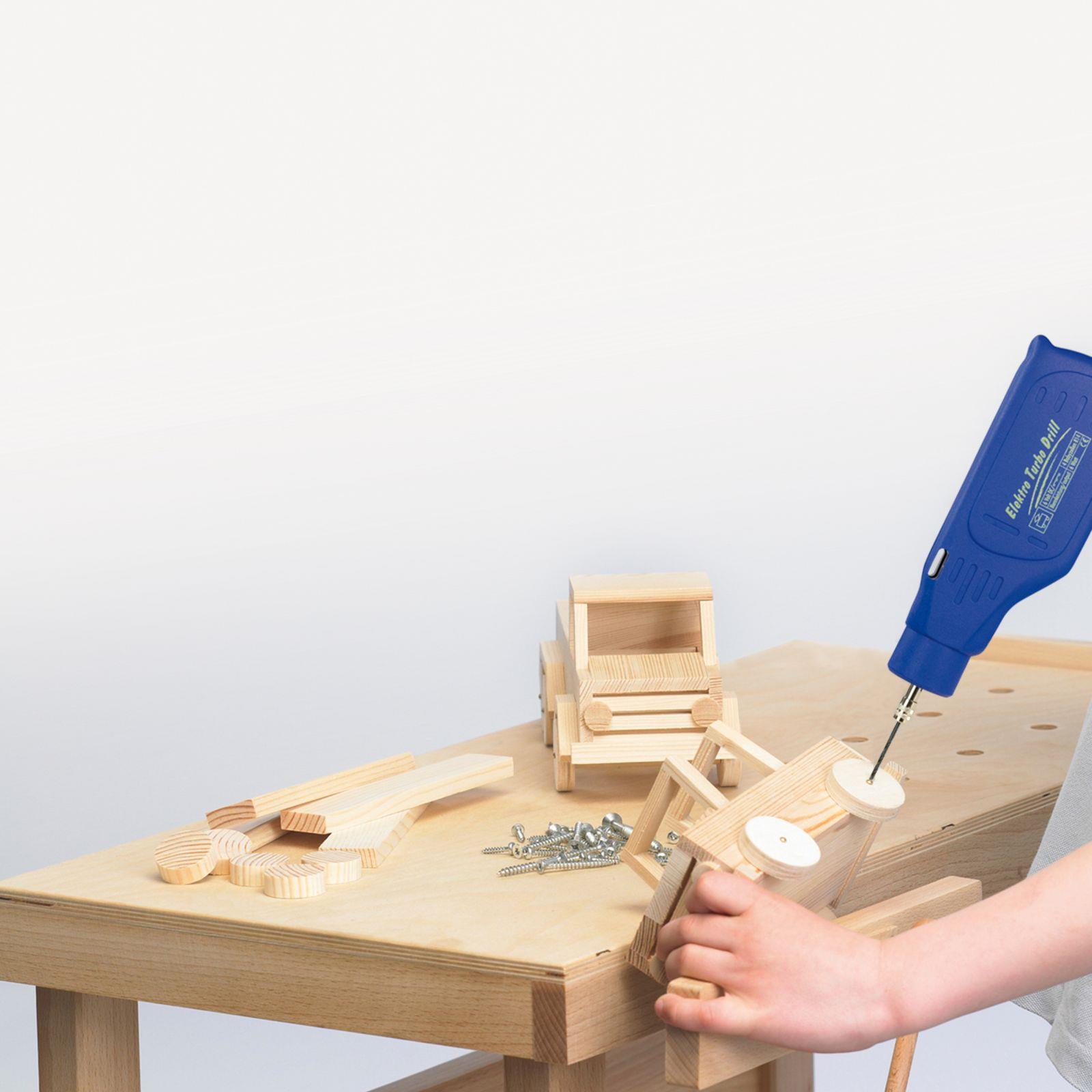 Komplet za rezbarenje u drvenoj kutiji sa bušilicom