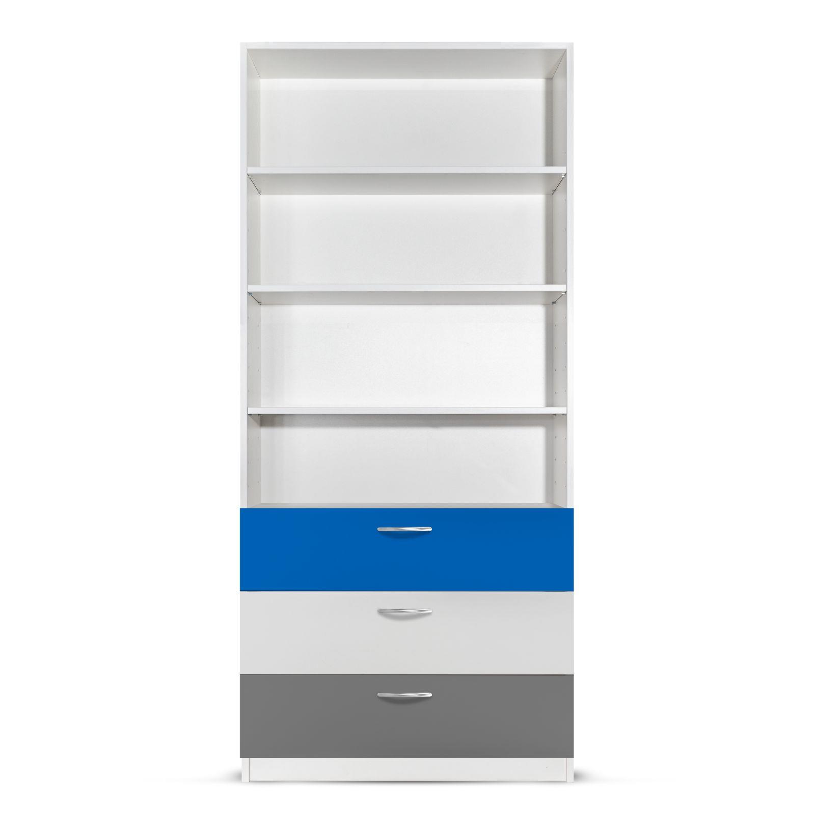 Ormar s otvorenim policama i ladicama