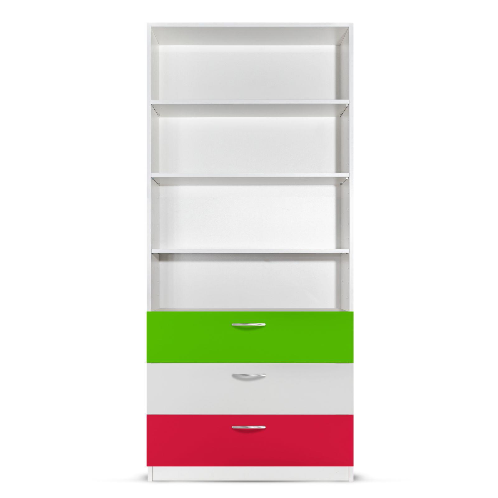 Ormar s otvorenim policama i ladicama