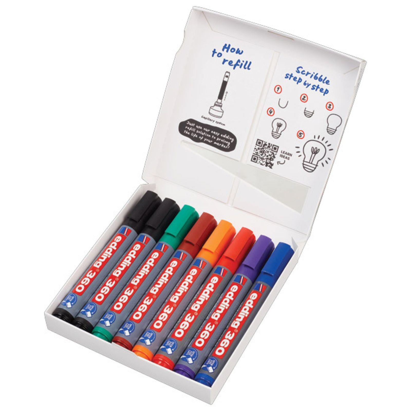 Set markera za bijelu plocu Edding 1,5-3mm